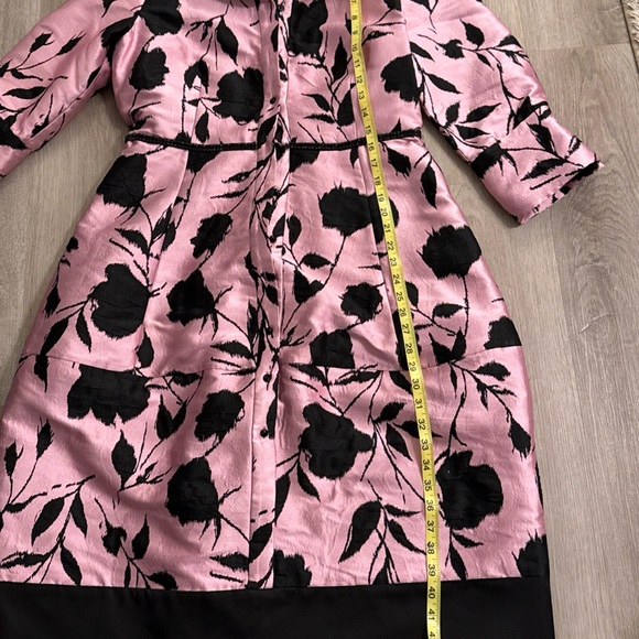 Carolina Herrera Pink And Black Polyester Dress/Coat Size 10 - Picture 3 of 11